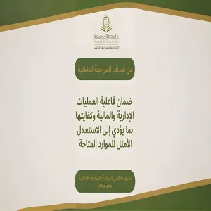 الإدارة العامة للمراجعة الداخلية تشارك في الشهر العالمي للتوعية بالمراجعة الداخلية لشهر مايو 2025م