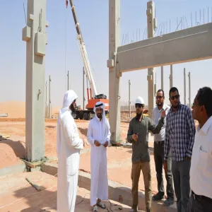 وكيل الجامعة يتابع أعمال مشروع المباني العاجلة بمحافظة رماح