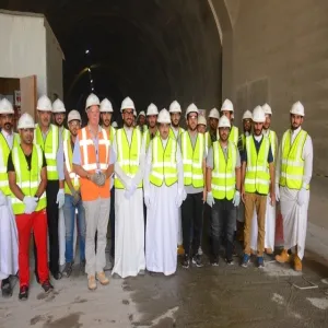 كلية الهندسة بجامعة المجمعة في زيارة مشروع قطار الرياض