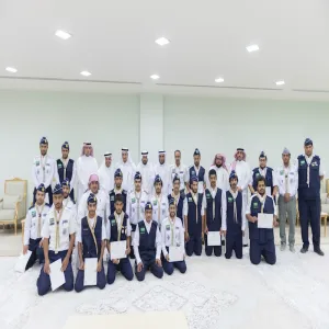 معالي مدير الجامعة يلتقي جوالة الجامعة المشاركين في الخدمة العامة في الحج