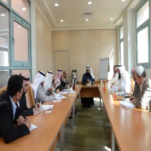 وكيل الجامعة يترأس الاجتماع الثالث للجنة الرئيسية للتقويم الذاتي المؤسسي للجامعة