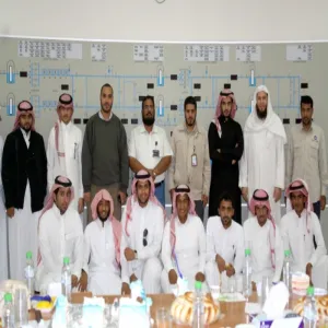 وفد طلابي من قسم الهندسة الميكانيكية والصناعية يزور المؤسسة العامة لتحلية المياه بالمجمعة