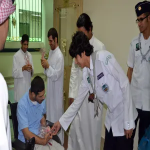 جوالة الجامعة في زيارة معايدة للتاهيل الشامل