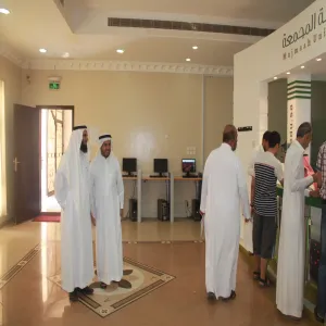 د. الركبان في زيارة ميدانية لعمادة القبول والتسجيل لمتابعة آلية سير القبول للعام الجامعي القادم 1434/1435هـ
