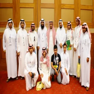 طلبة الجامعة يلتقون معالي مدير الجامعة في المؤتمر العلمي الثالث