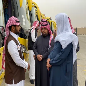 INSPECTION VISIT BY VICE-RECTOR TO FLEET OF BUSES AT COLLEGE OF SCIENCE AND HUMANITIES IN HAWTAT SUDAIR