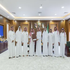 زيارة عمادة شؤون المكتبات لمعالي مدير الجامعة