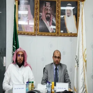 مناقشة رسالة ماجستير بقسم اللغة العربية في كلية التربية بالمجمعة